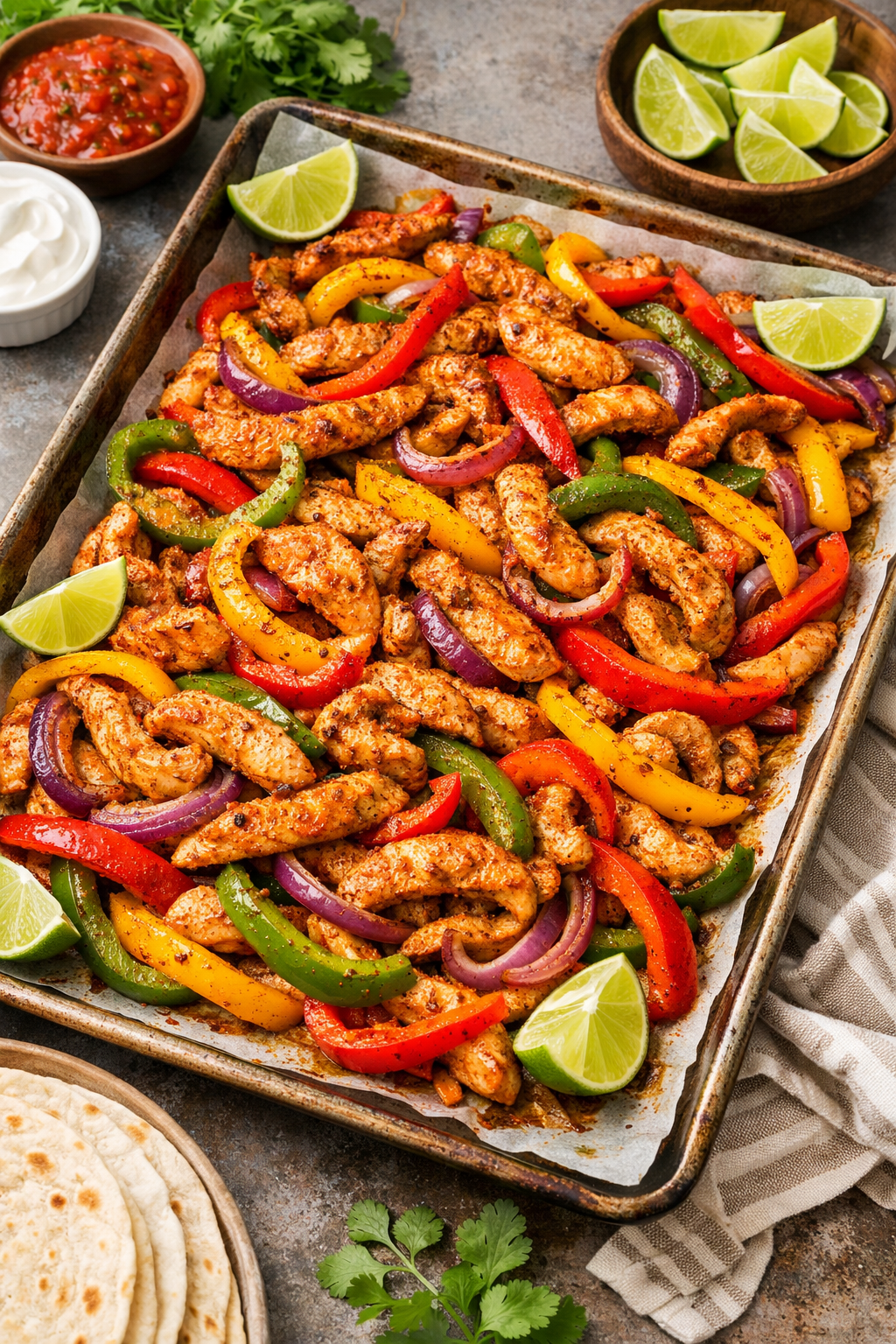 Ovenfajita's met kipfilet & paprika