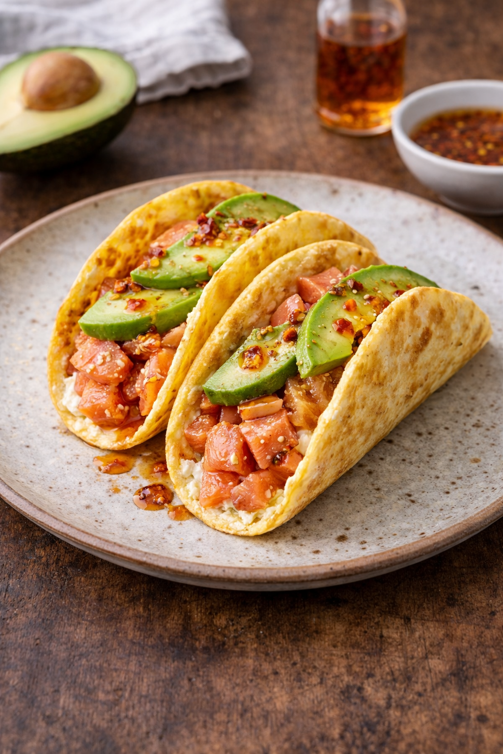 Cottage cheese taco's met zalm